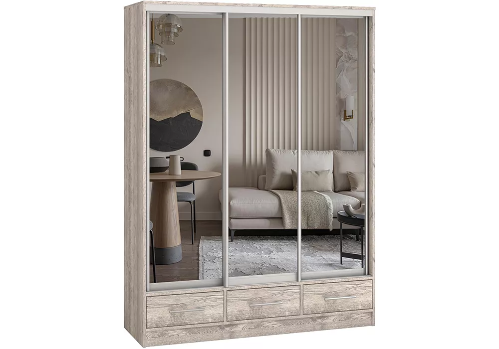 Шкаф для кабинета Версаль-150 Зеркало Дизайн-2