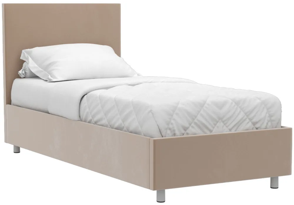 Односпальная кровать Белла 90х200 с ламелями Плюш Бейдж