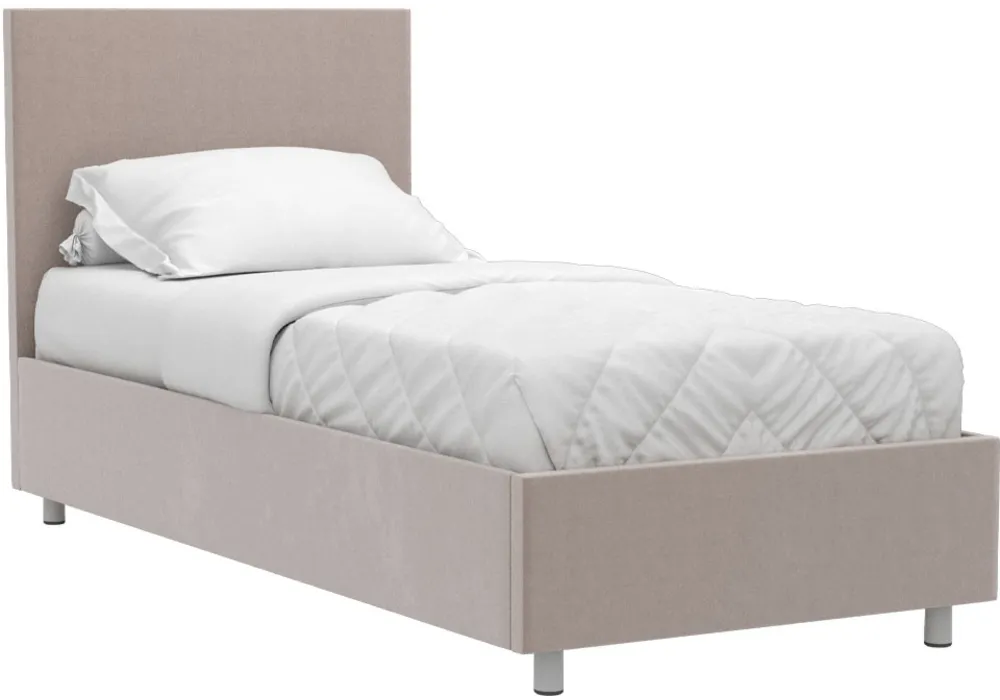 Односпальная кровать Белла 90х200 с ламелями Плюш Стоун