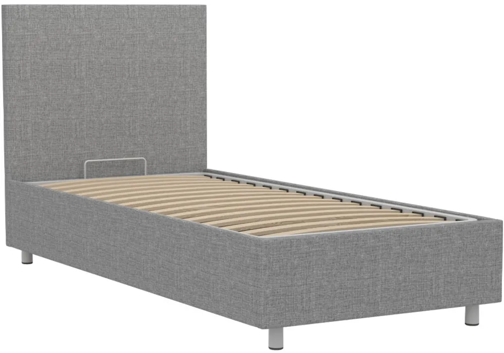 Кровать с ящиками для белья Белла 90х200 с бельевым ящиком Кантри Грей