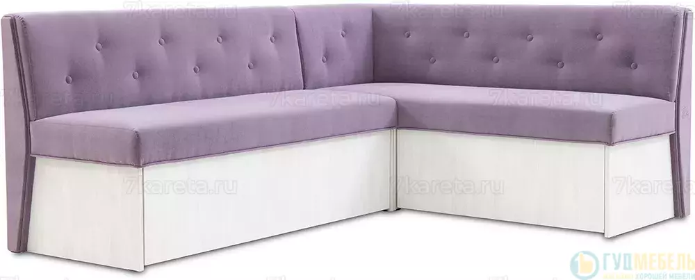 Нераскладной диван Верона угловой Фиолетовый