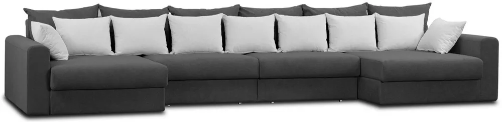диван для гостиной Модена-8 Плюш Графит