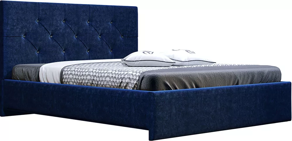 Кровать с подъемным механизмом 370 Синяя