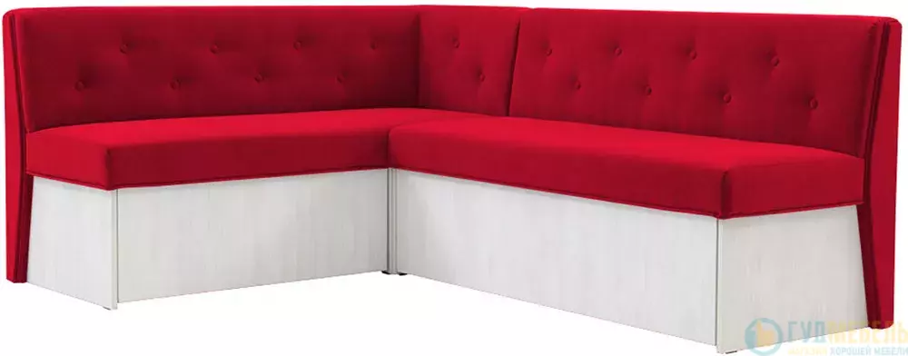 диван для кухни Верона угловой Красный
