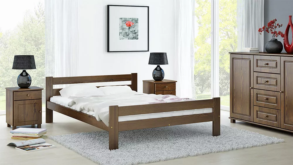Кровать из массива дерева Родос 160х200 с матрасом