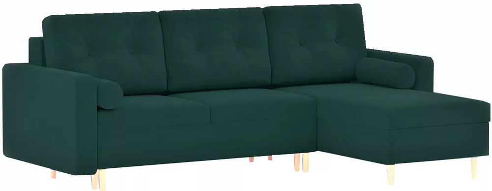 угловой диван для детской Белфаст Плюш Изумруд