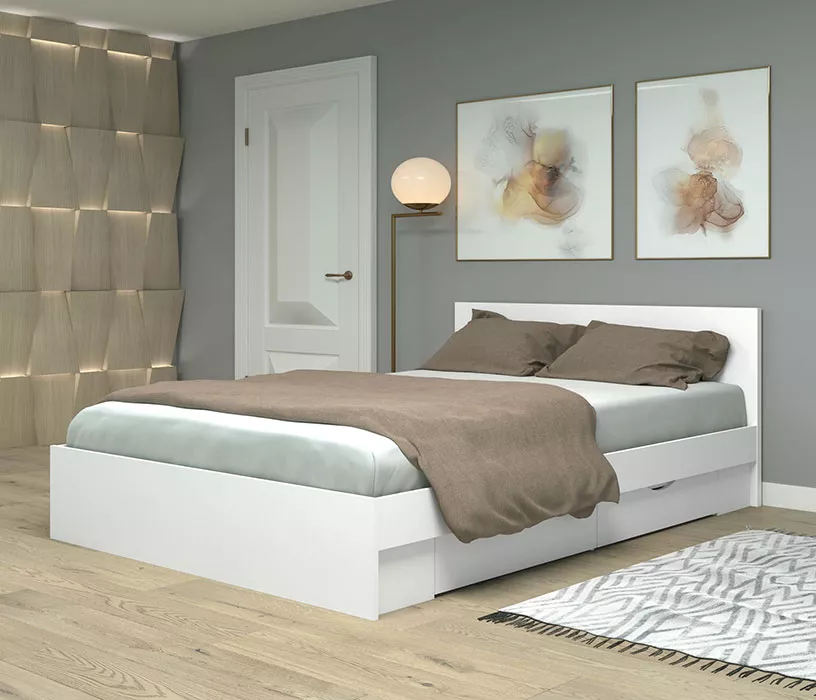 кровать 2 спальная Фреш КРФР-3-Я-1400 Дизайн-1