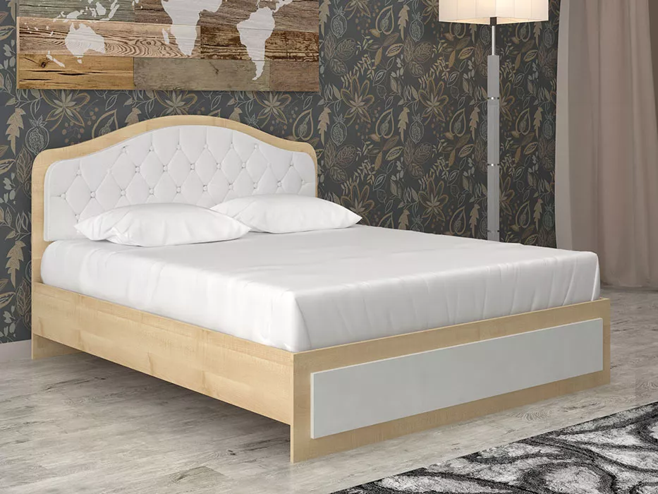 Кровать с мягкой спинкой Луиза-1 КС2 Дизайн-1