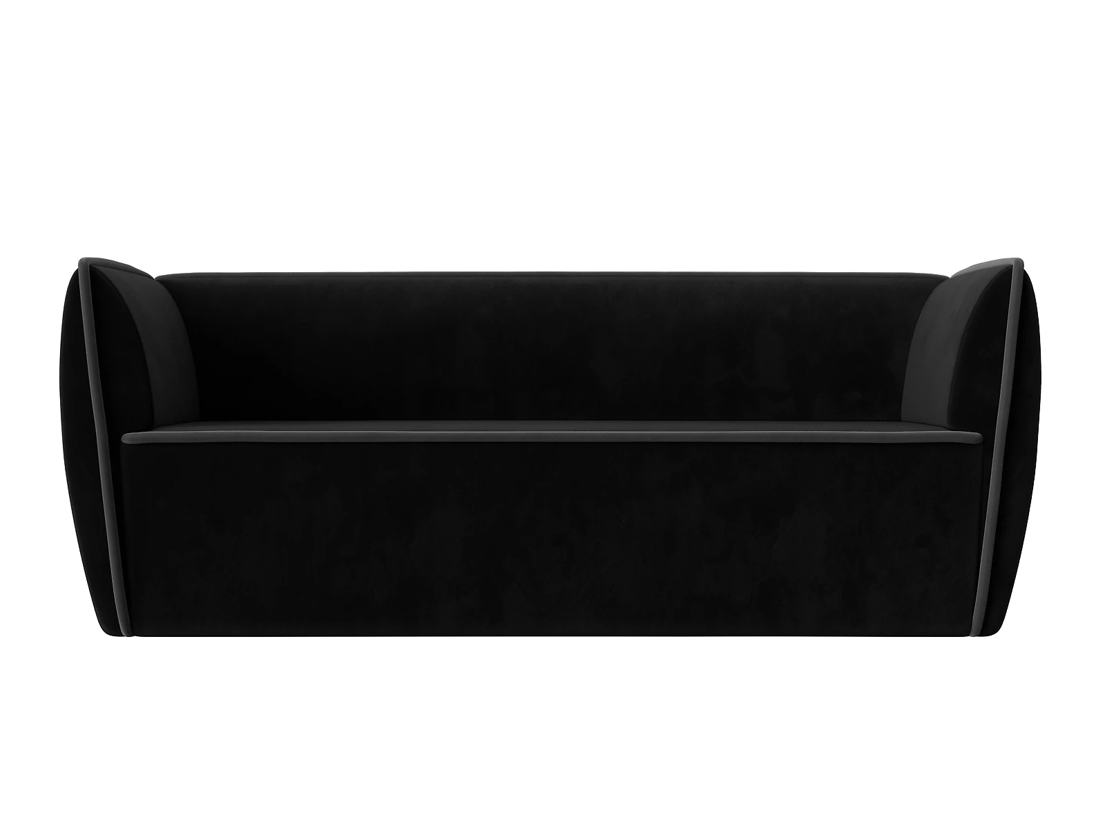 Прямой диван серого цвета Бергамо-3 Плюш Дизайн 16