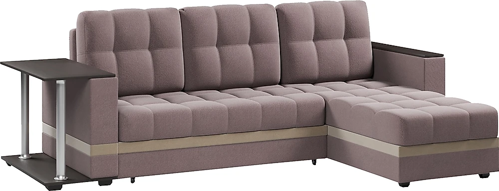 Угловой диван с ящиком для белья Атланта Классик Ява со столиком