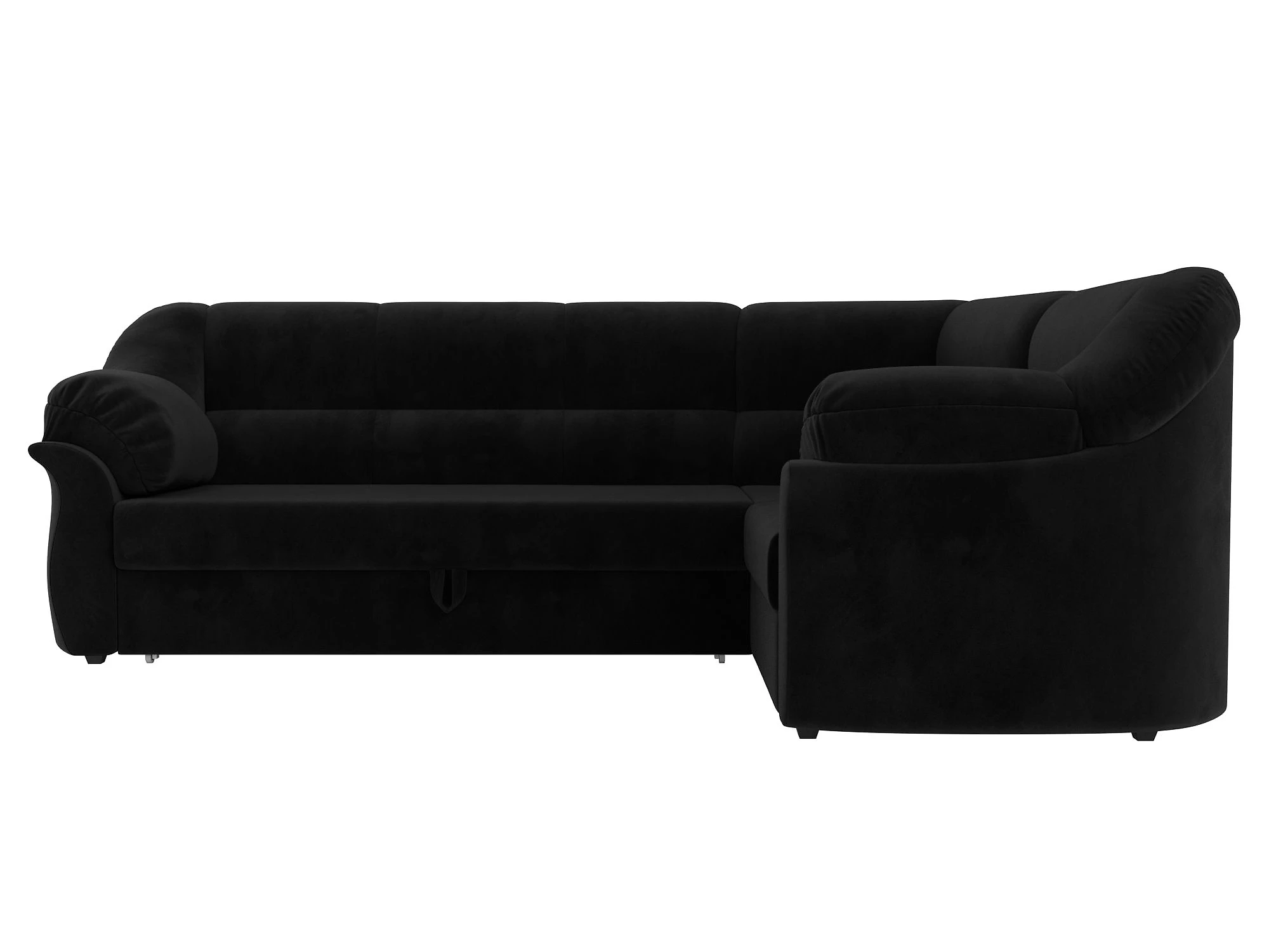 Угловой диван из велюра Карнелла Плюш Дизайн 19