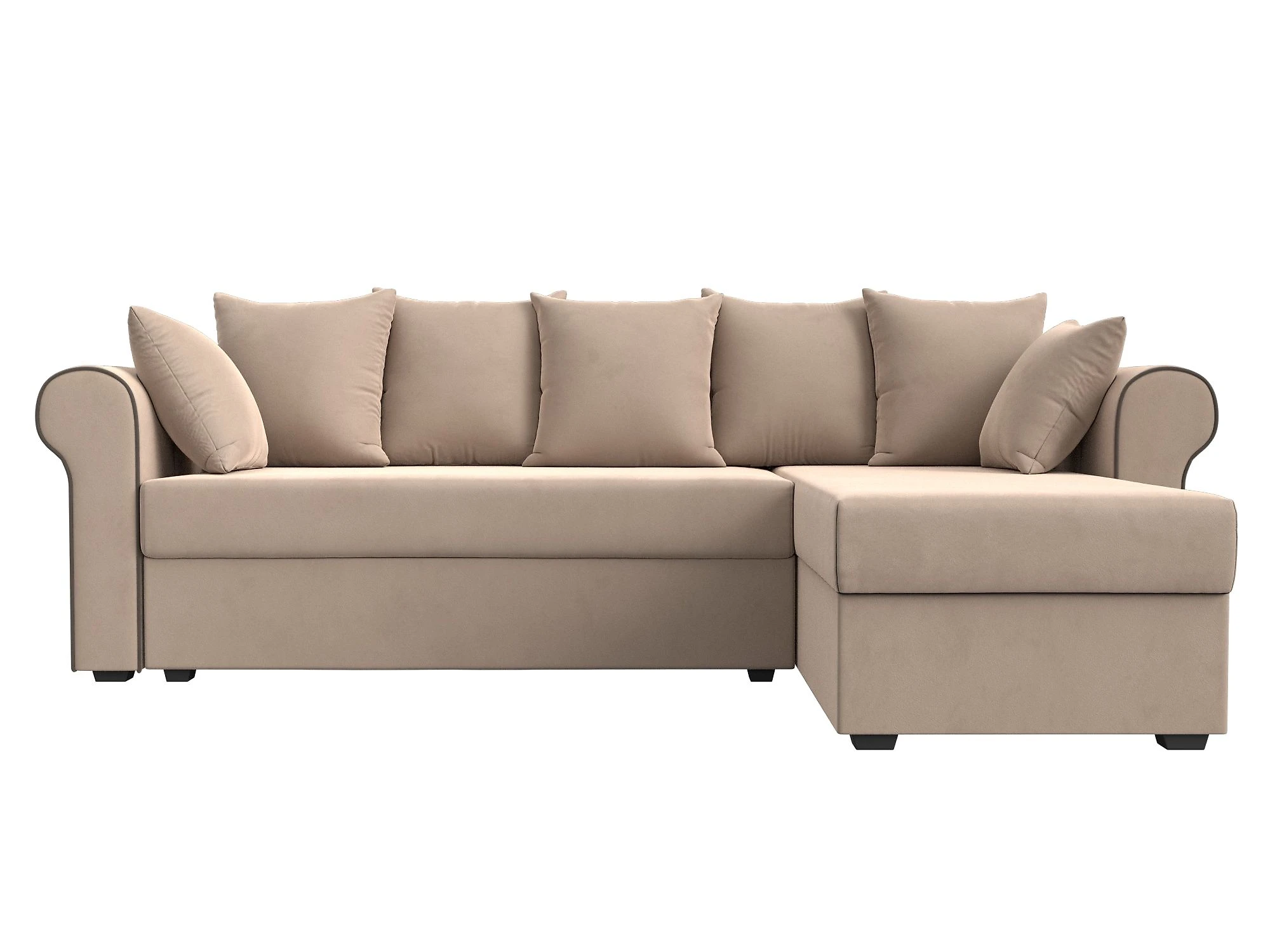 Угловой диван с ящиком для белья Рейн Плюш Дизайн 1