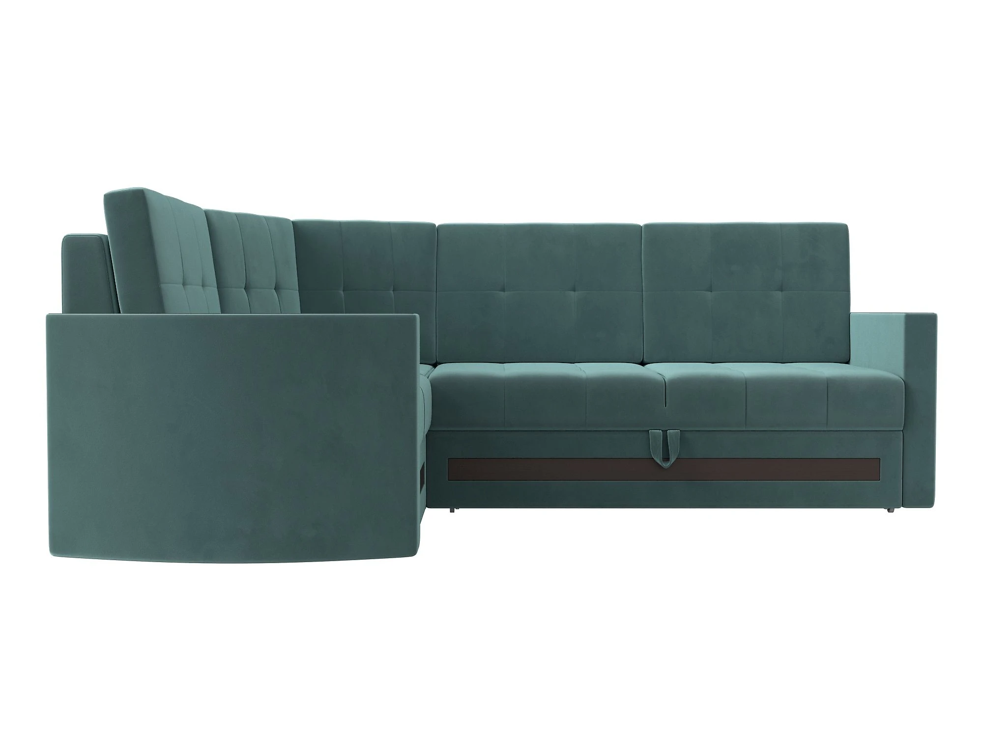 Угловой диван с правым углом Белла Плюш Дизайн 3
