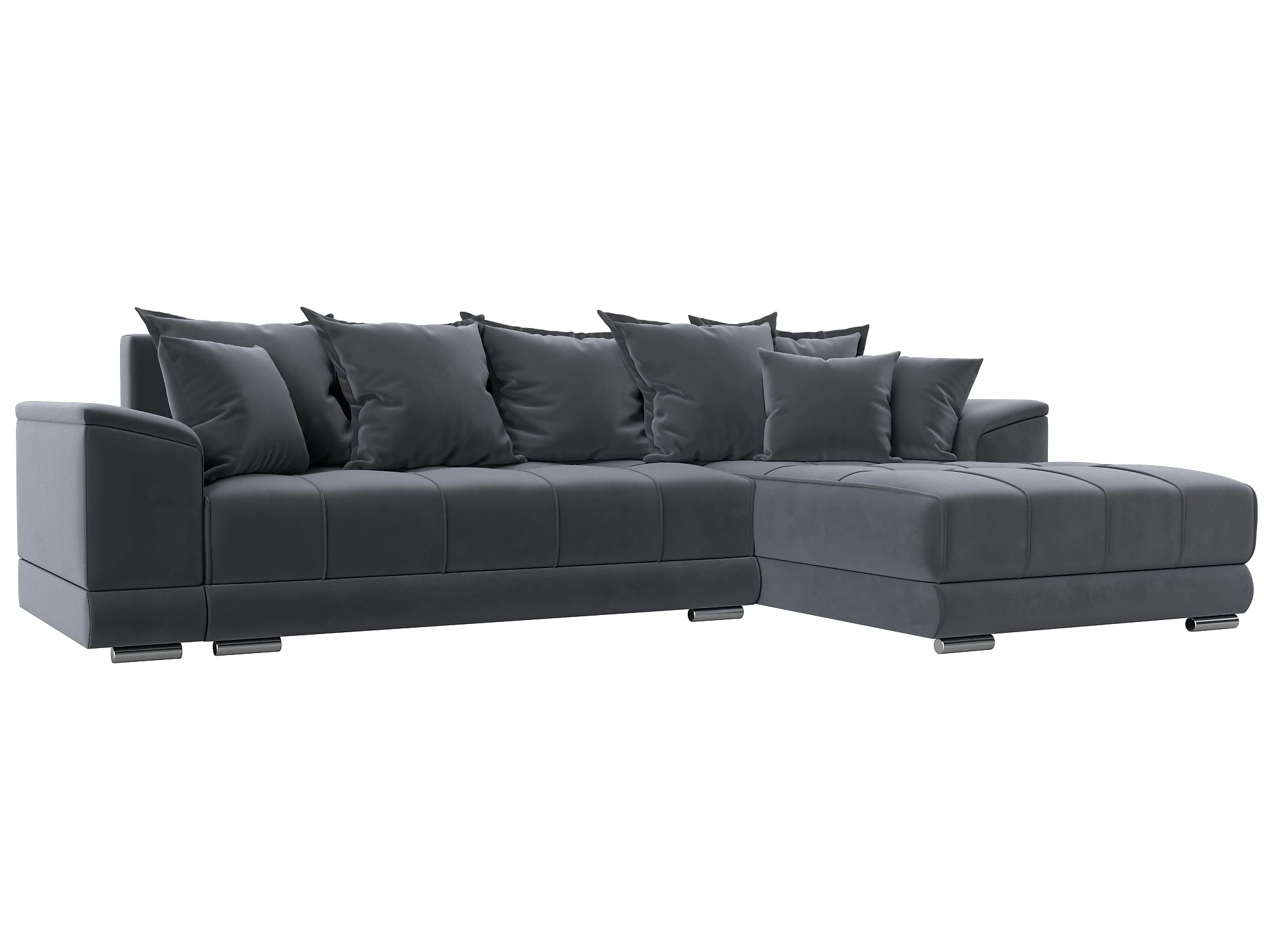 Угловой диван из велюра НордСтар Плюш Дизайн 6
