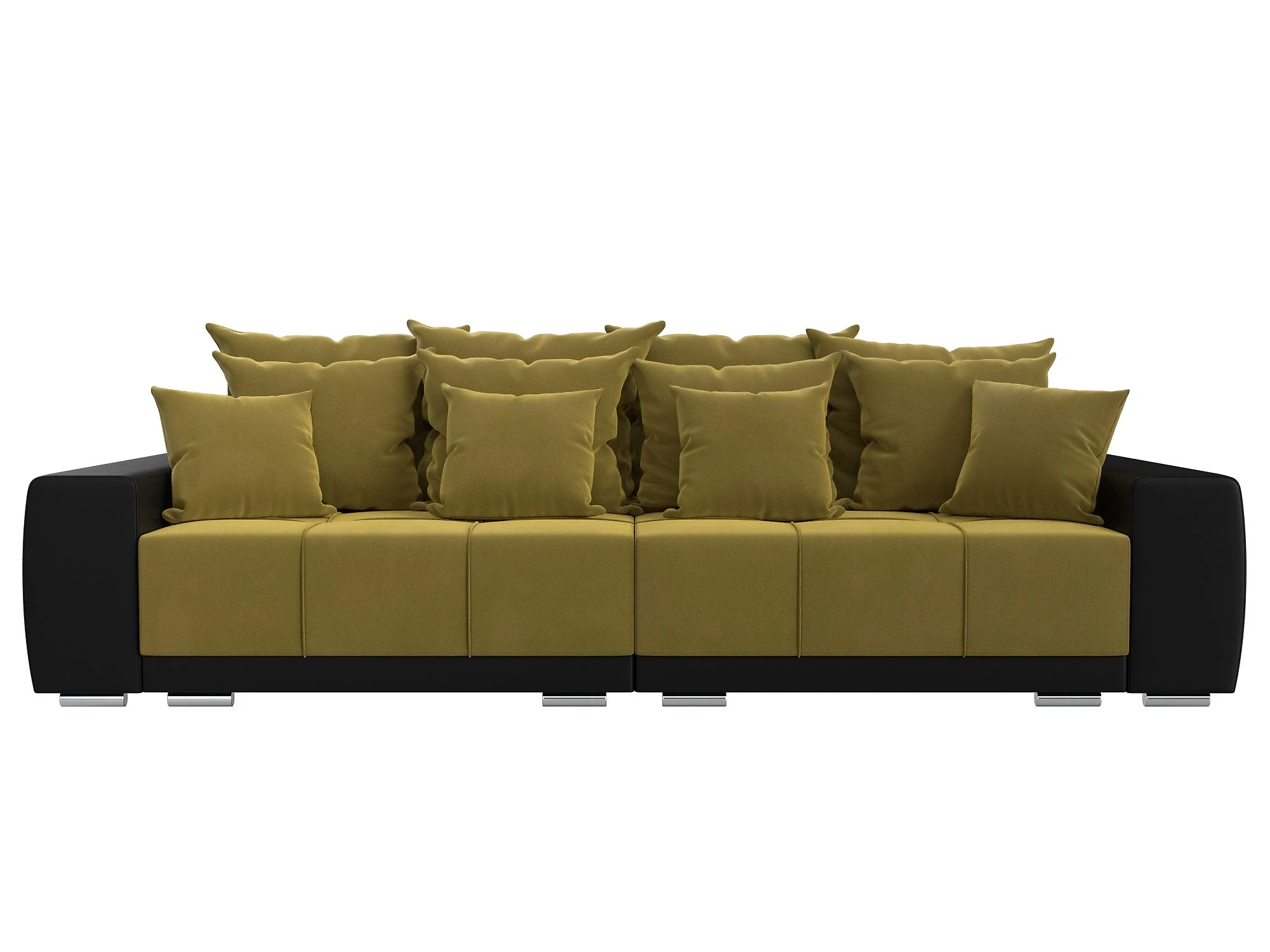 Жёлтый прямой диван Лига-028 Дизайн 6