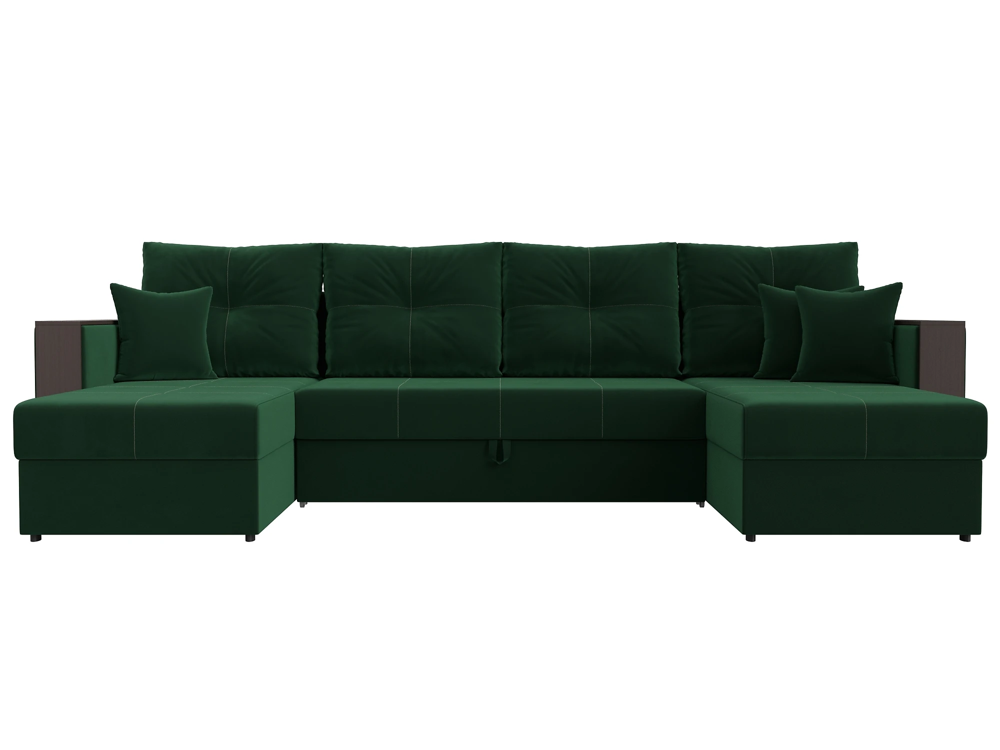 Угловой диван на деревянном каркасе Валенсия-П Плюш Дизайн 4