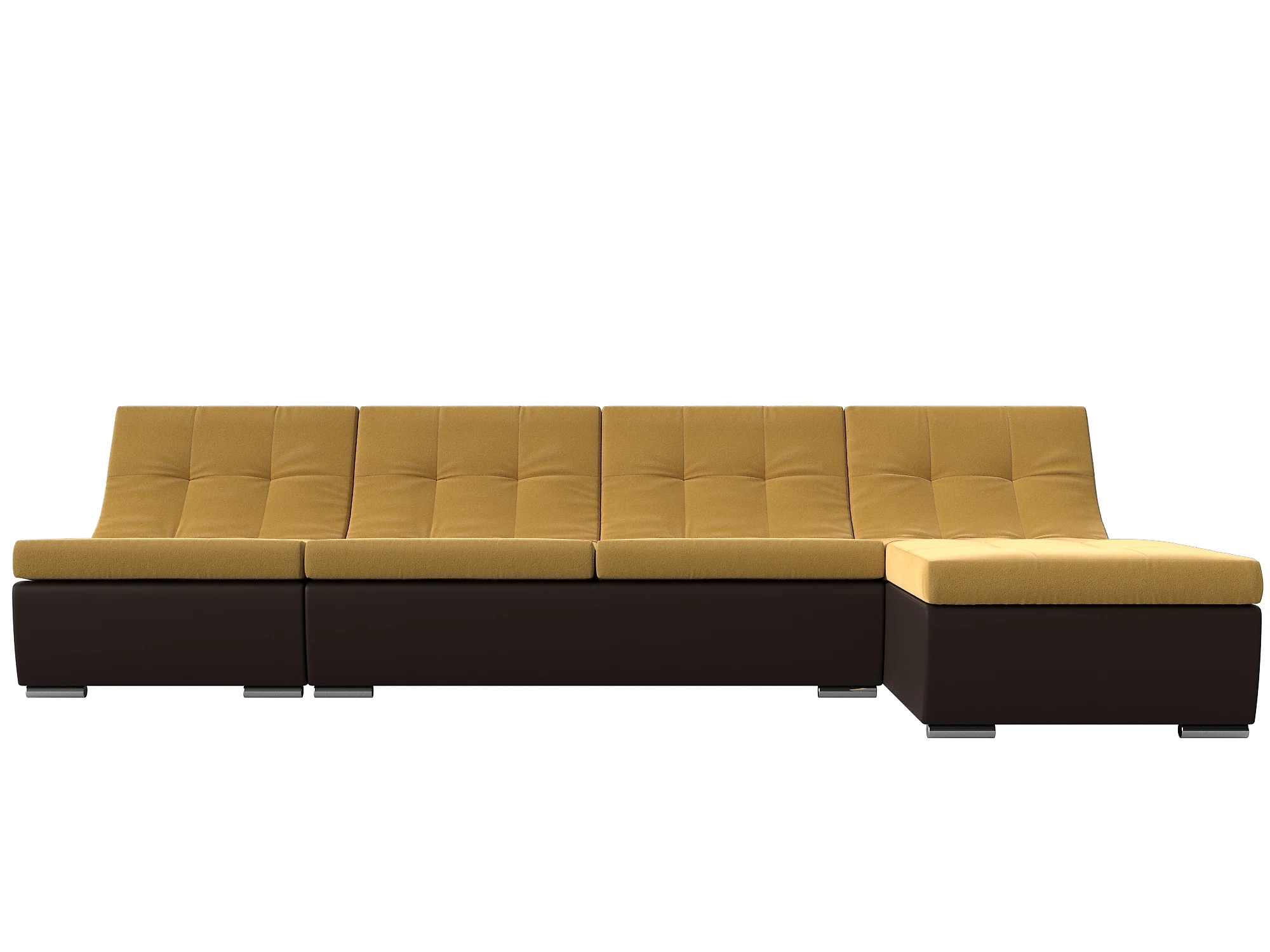 Коричневый модульный диван Монреаль Дизайн 4