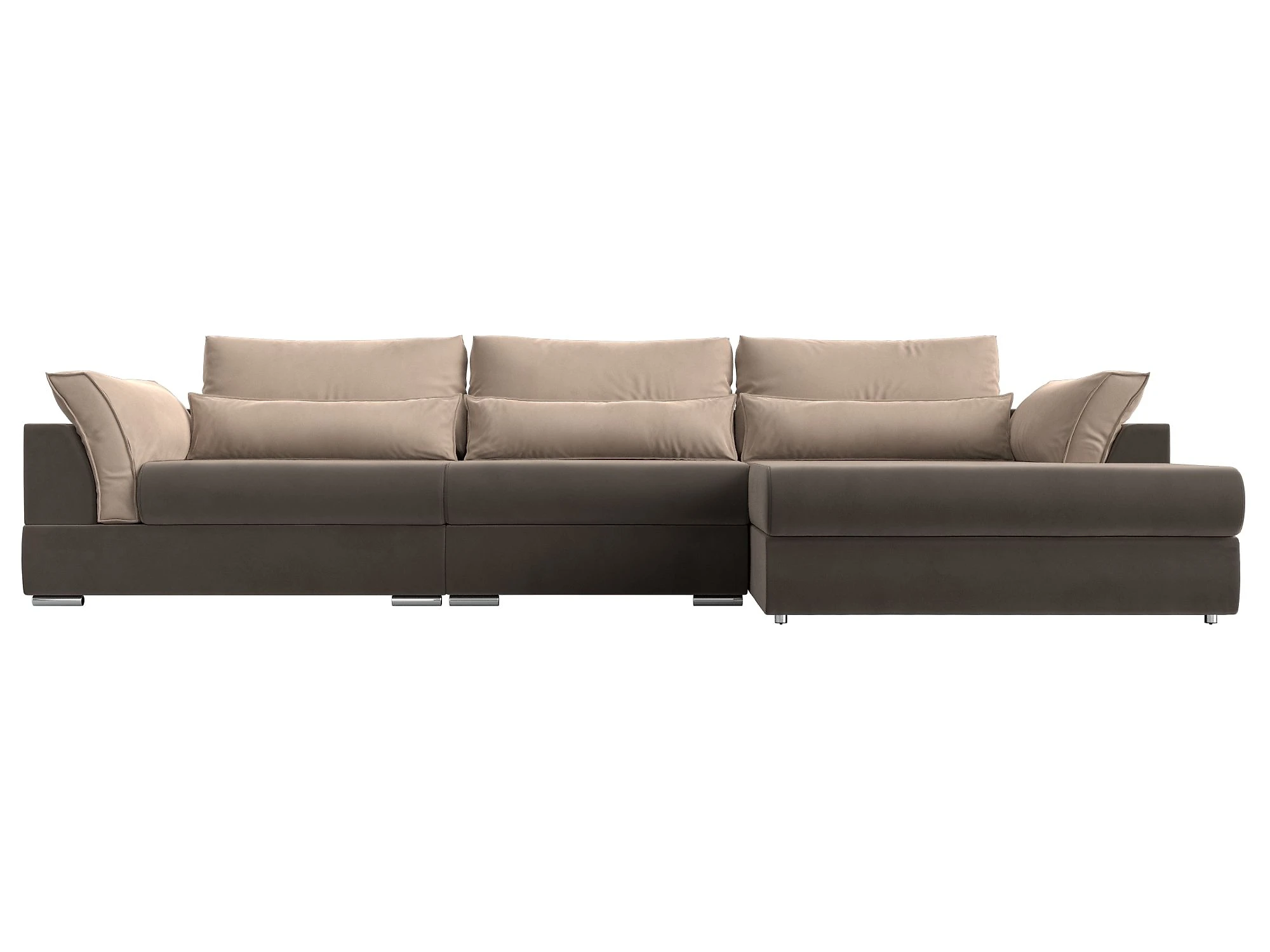 Угловой диван с правым углом Пекин Лонг Плюш Дизайн 11