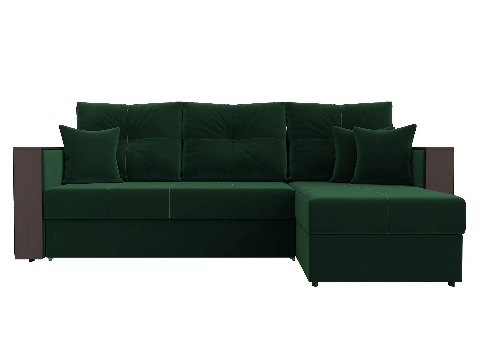 Угловой диван на деревянном каркасе Валенсия Плюш Дизайн 4