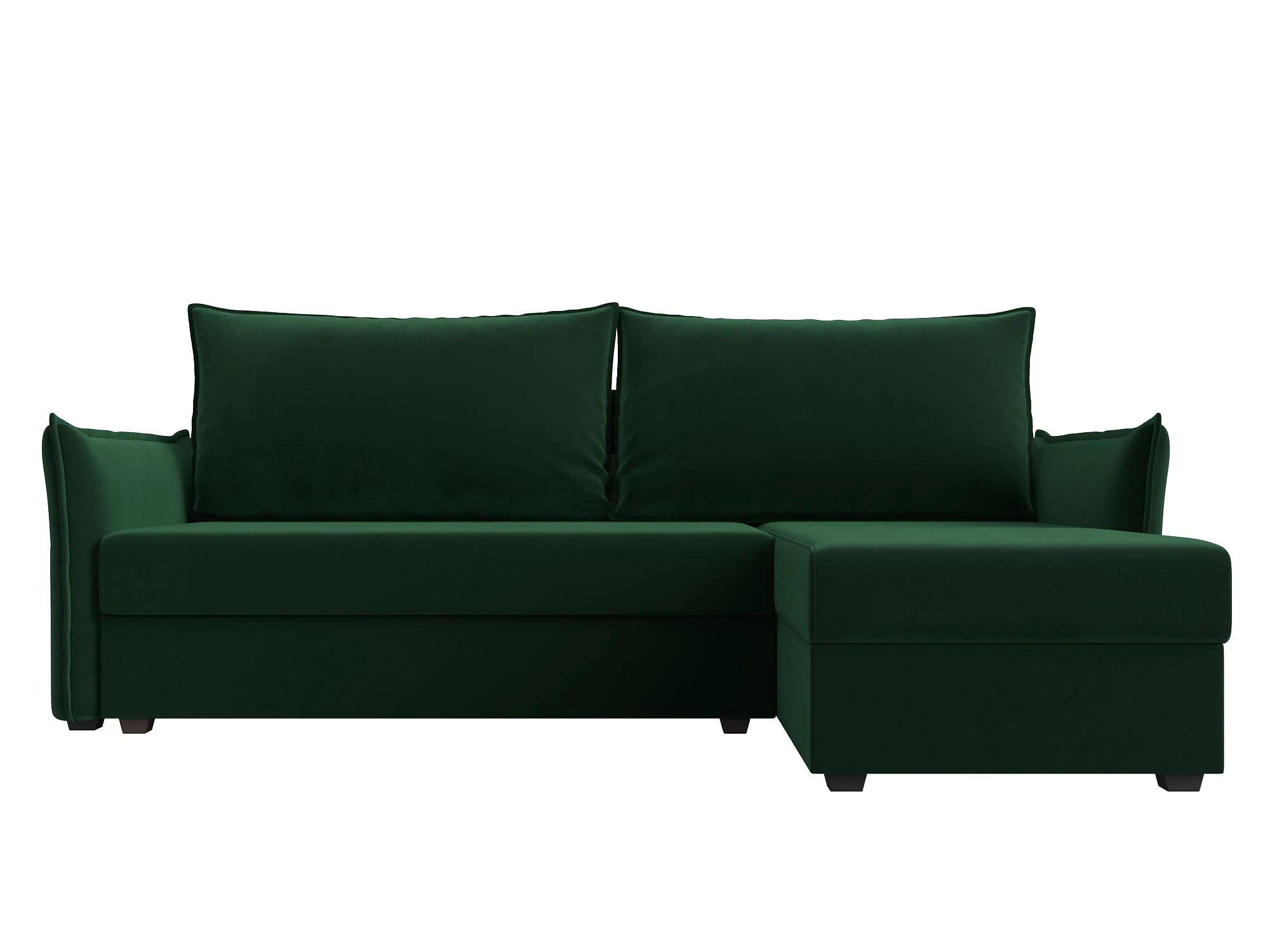 Угловой диван из велюра Лига-004 Плюш Дизайн 4
