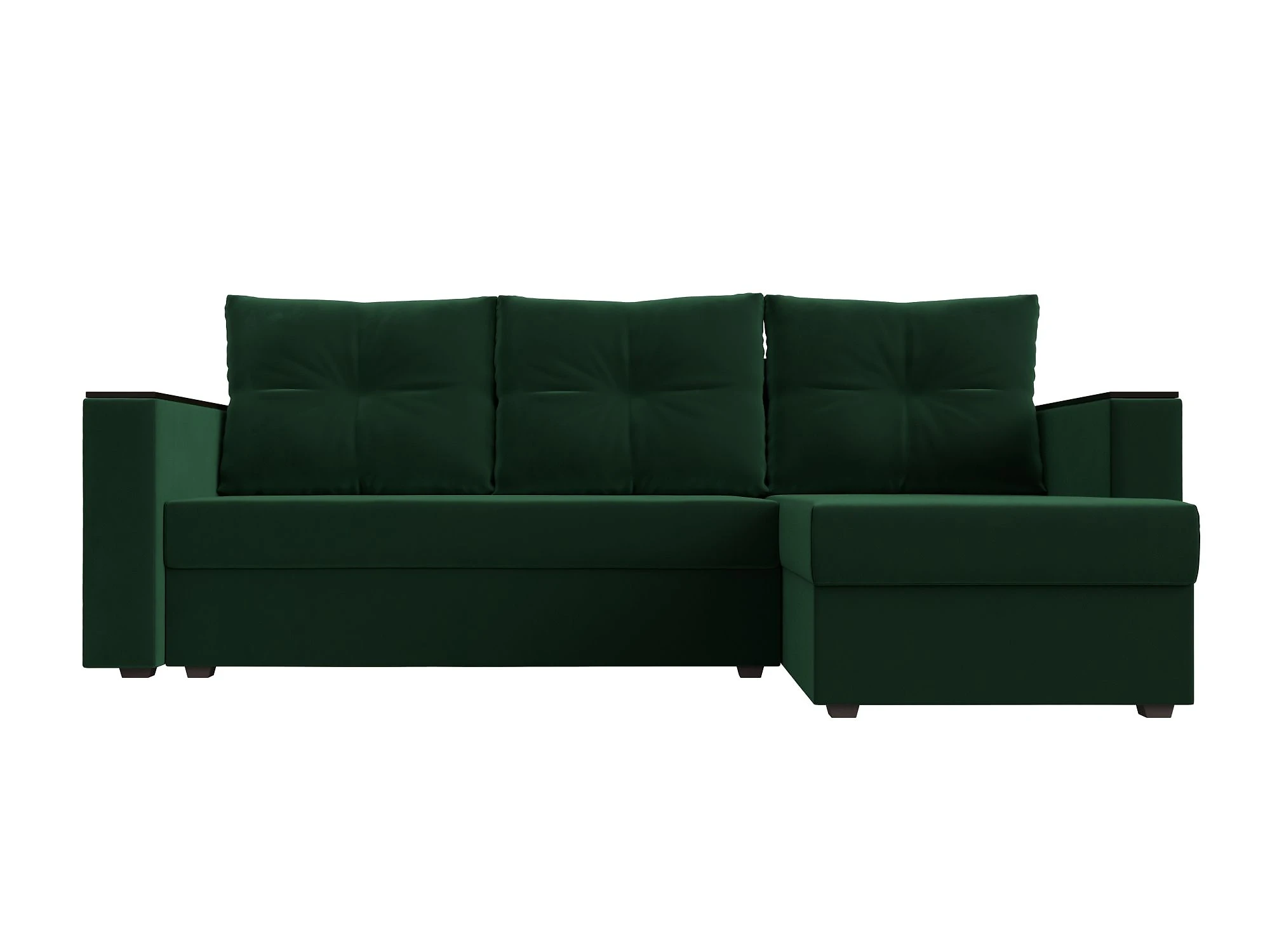 угловой диван для детской Атланта Лайт Плюш без стола Дизайн 4
