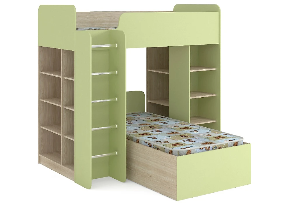 кровать домик для детей Лайм-1