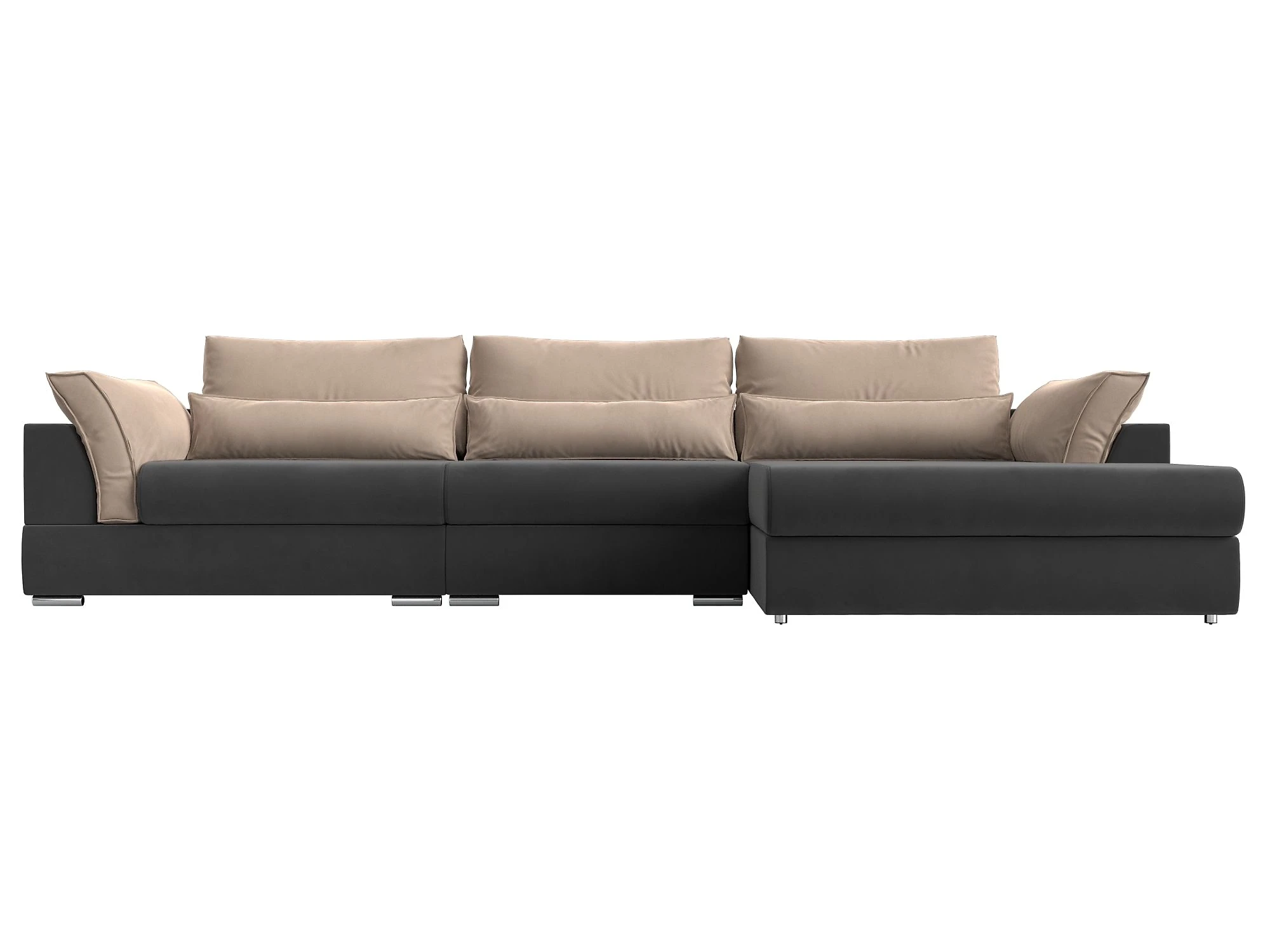 Угловой диван с правым углом Пекин Лонг Плюш Дизайн 12