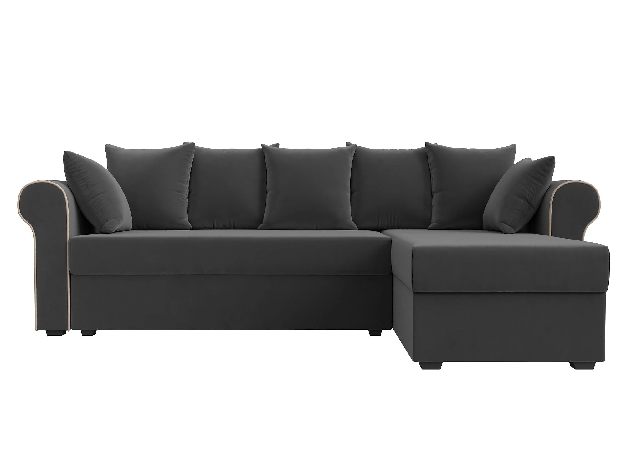 Угловой диван с ящиком для белья Рейн Плюш Дизайн 6