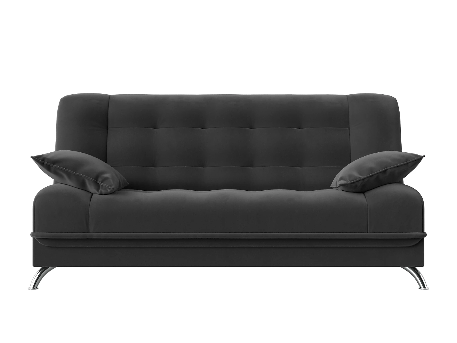 Прямой диван серого цвета Анна Плюш Дизайн 7 книжка