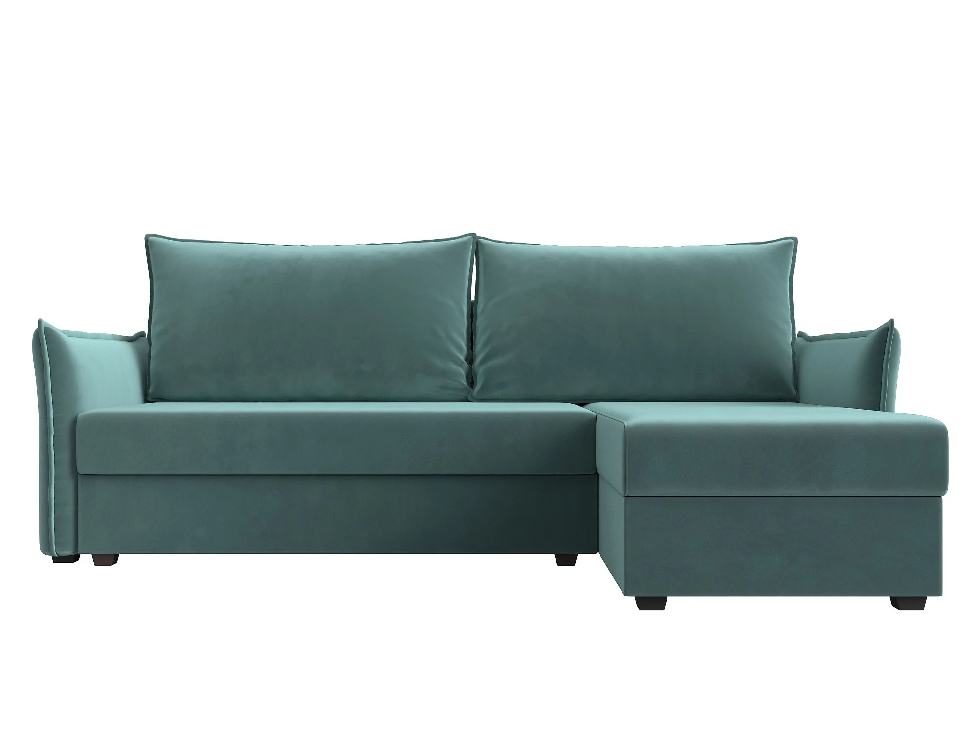 Угловой диван из велюра Лига-004 Плюш Дизайн 2