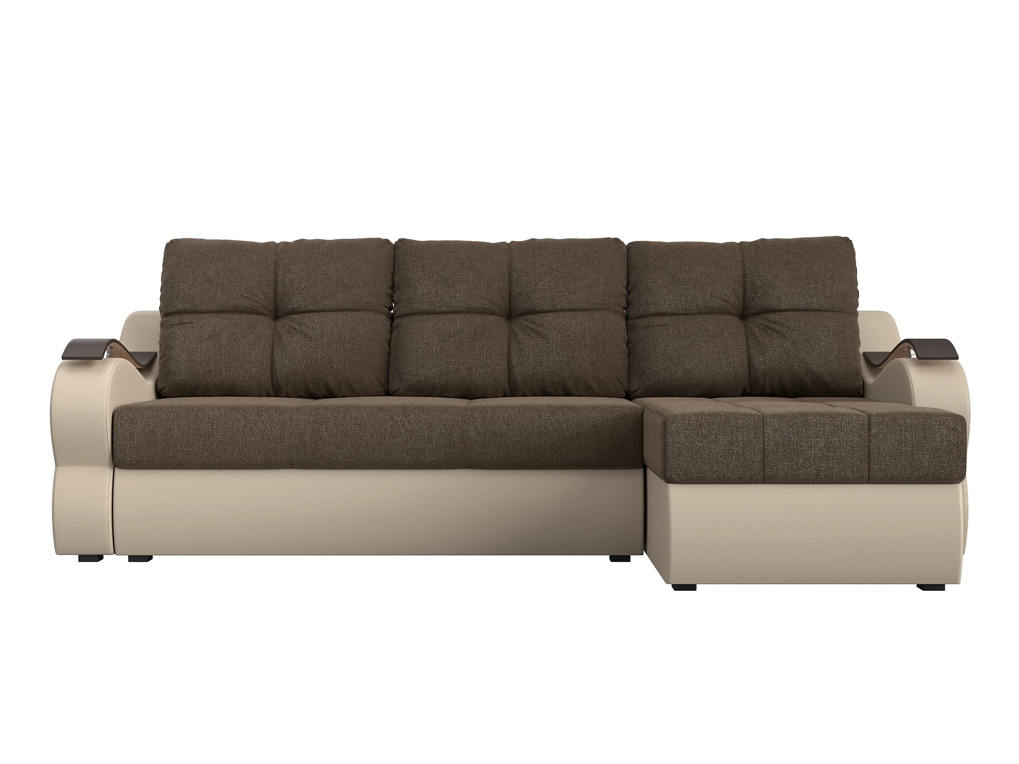 Угловой диван с подушками Меркурий Кантри Браун