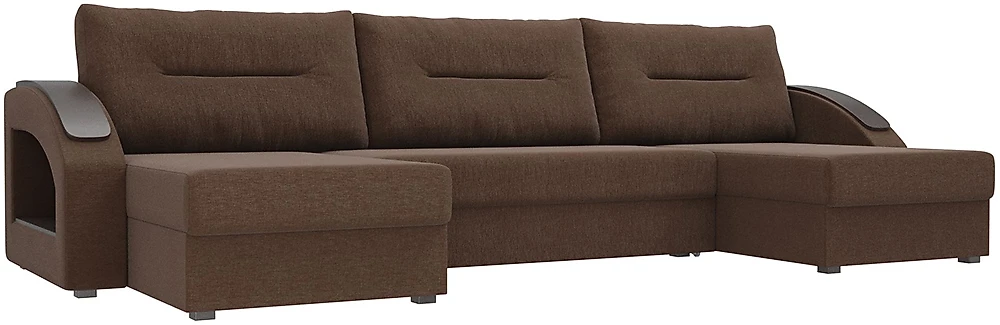 Угловой диван с подушками Форсайт Кантри Браун
