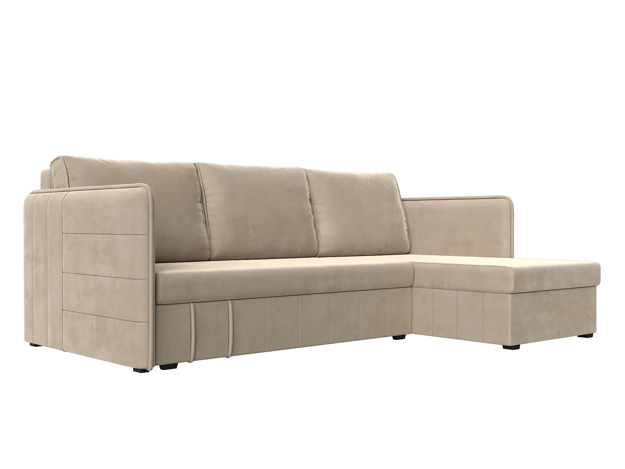 Угловой диван из ткани антикоготь Слим Плюш Дизайн 1