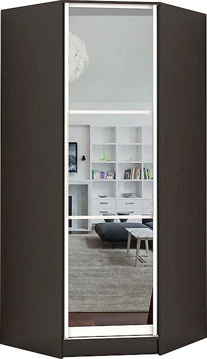 Распашной шкаф в гостиную Версаль У-1Я с зеркалом Венге Дизайн-2