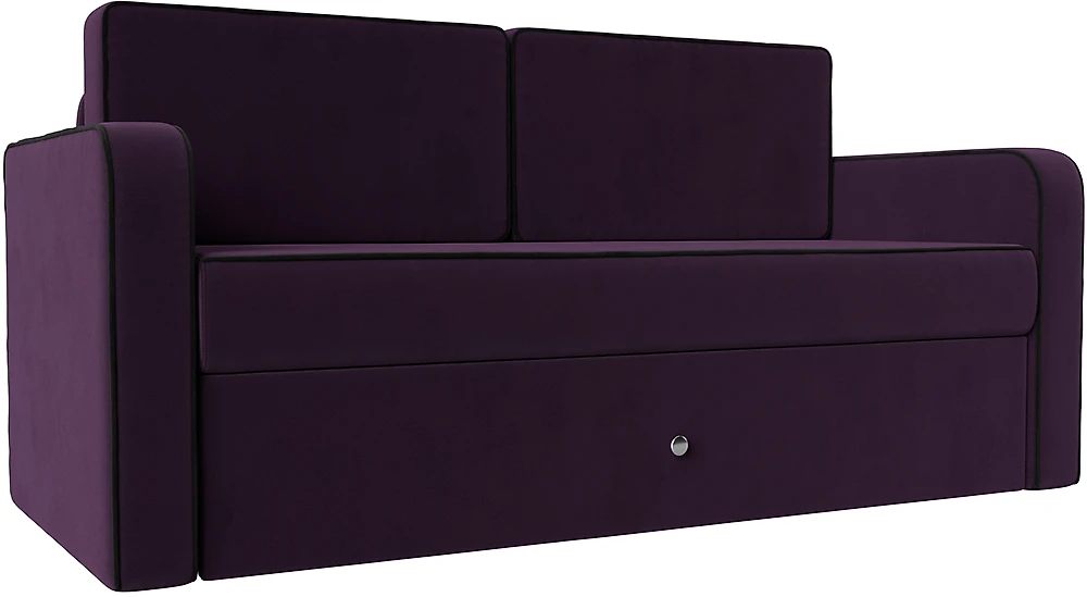 Прямой диван 150 см Смарт Велюр Фиолетовый-Черный
