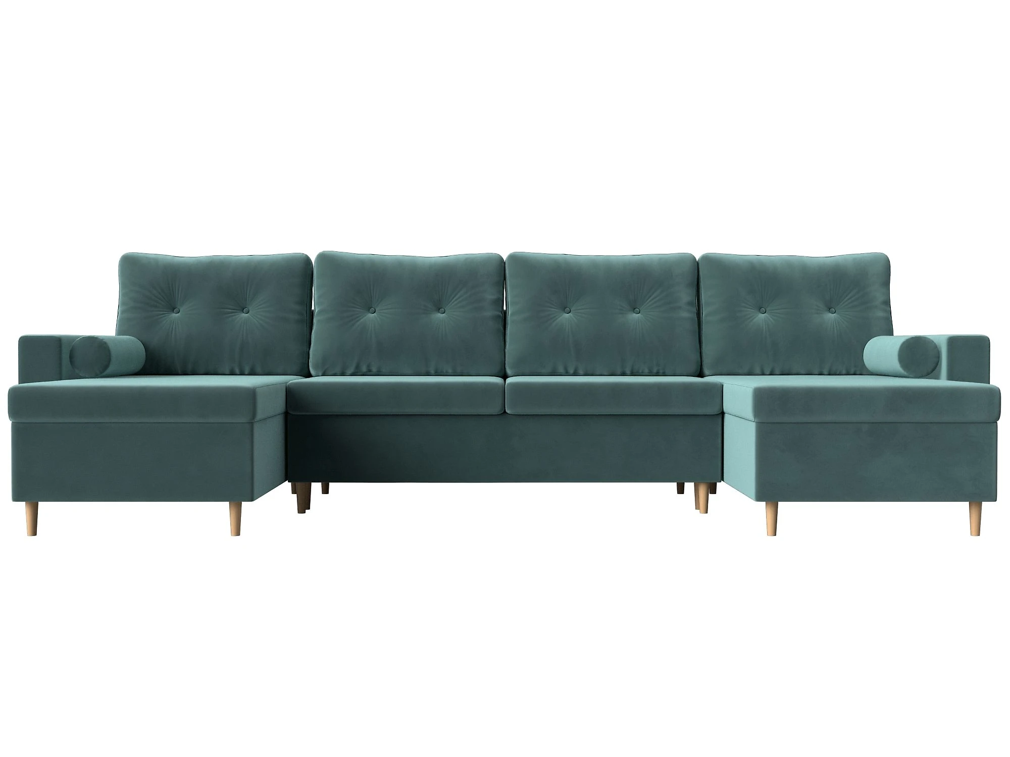  угловой диван с оттоманкой Белфаст-П Плюш Дизайн 2