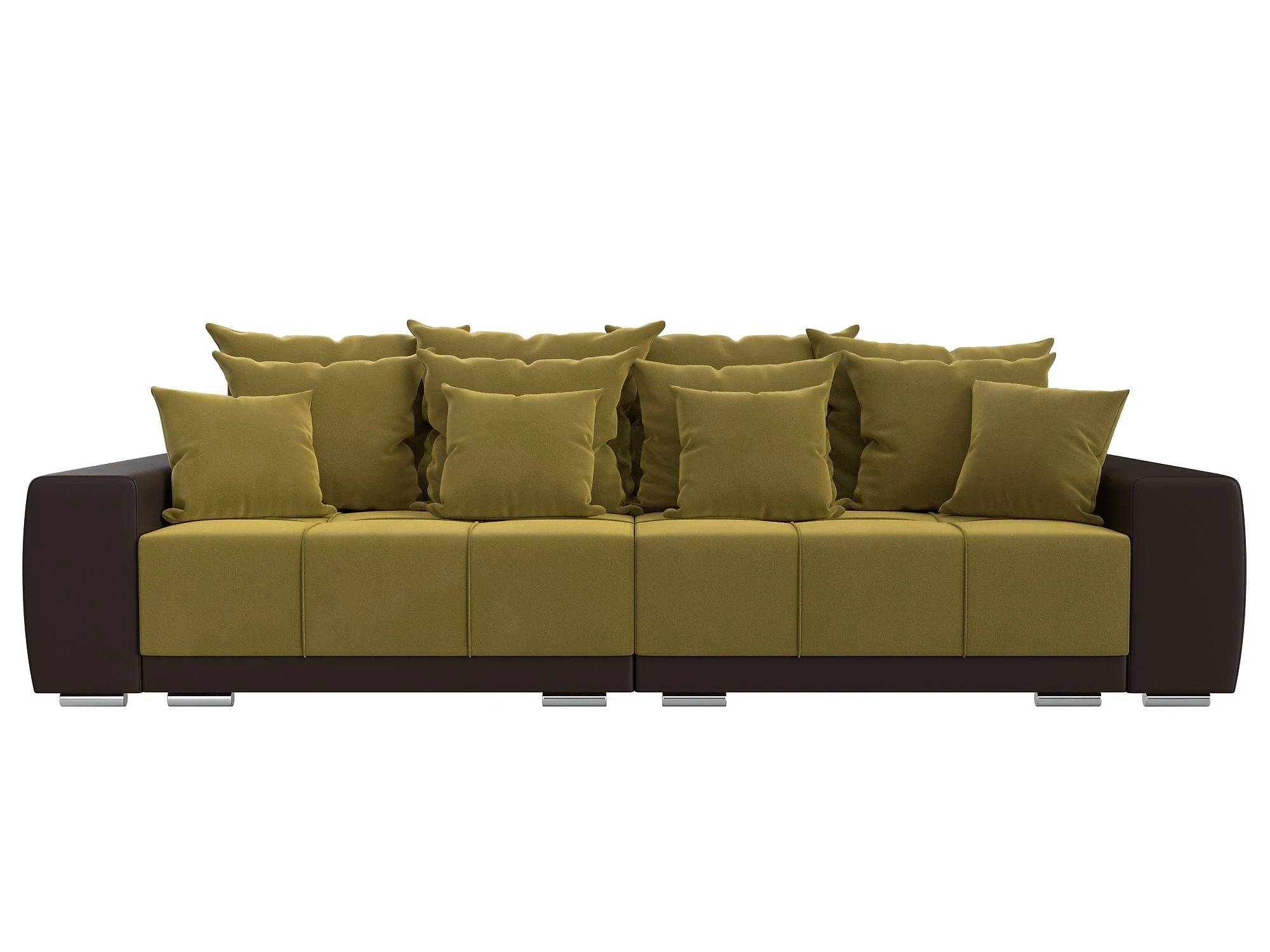 Жёлтый прямой диван Лига-028 Дизайн 4
