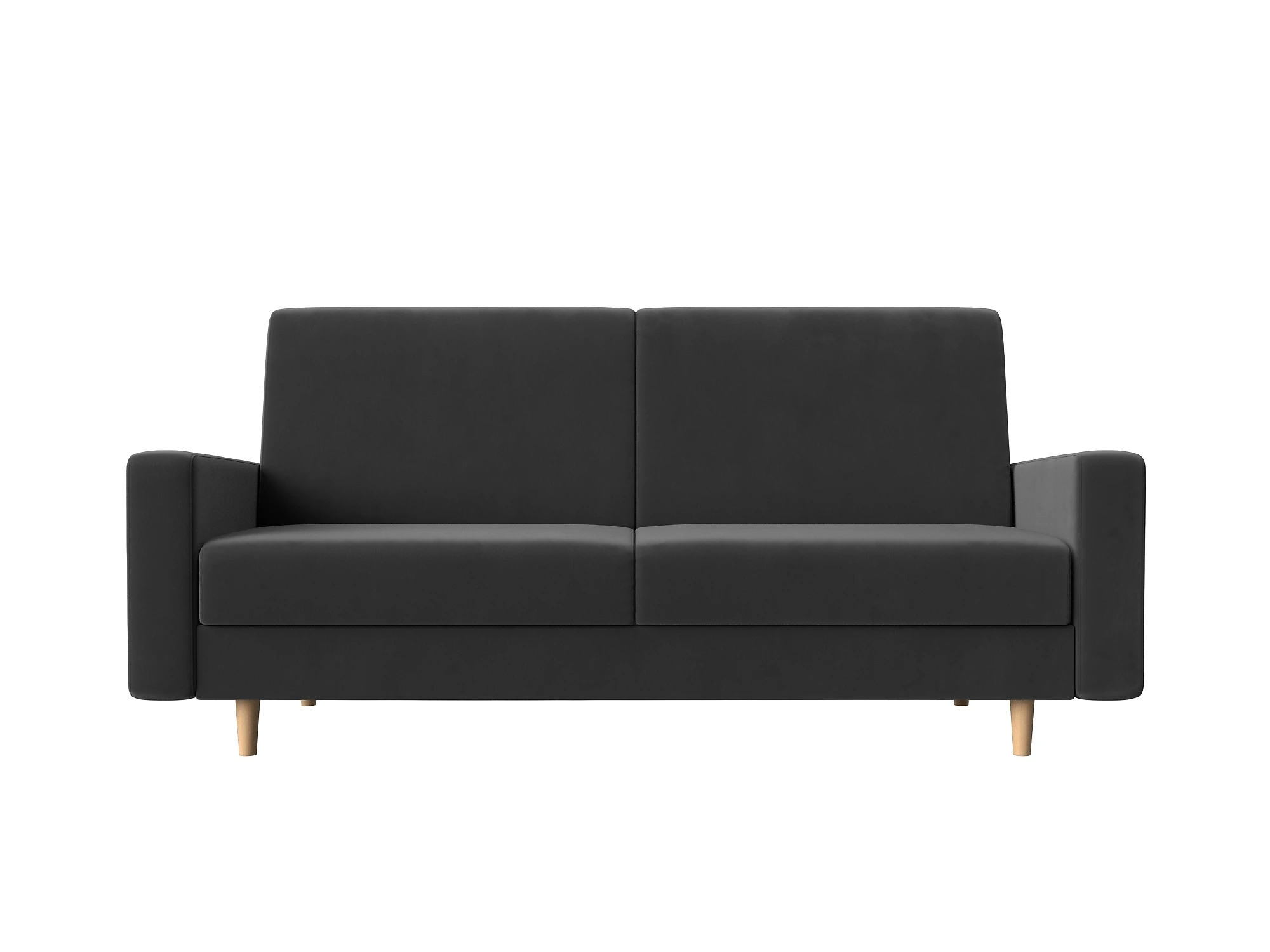 Прямой диван серого цвета Бонн Плюш Дизайн 6 книжка