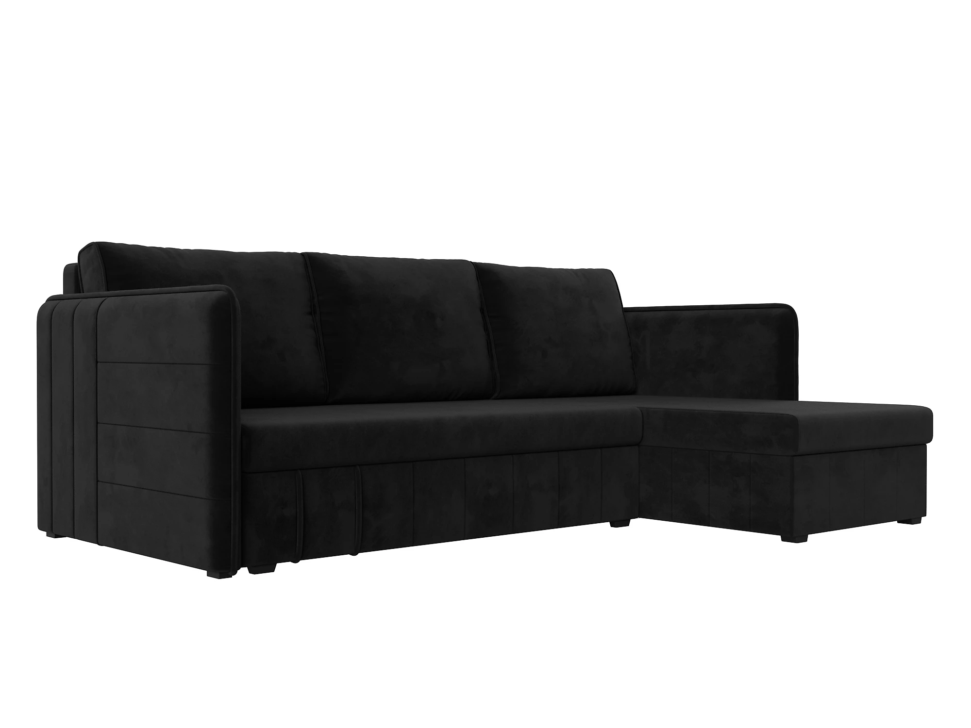 Угловой диван из велюра Слим Плюш Дизайн 8