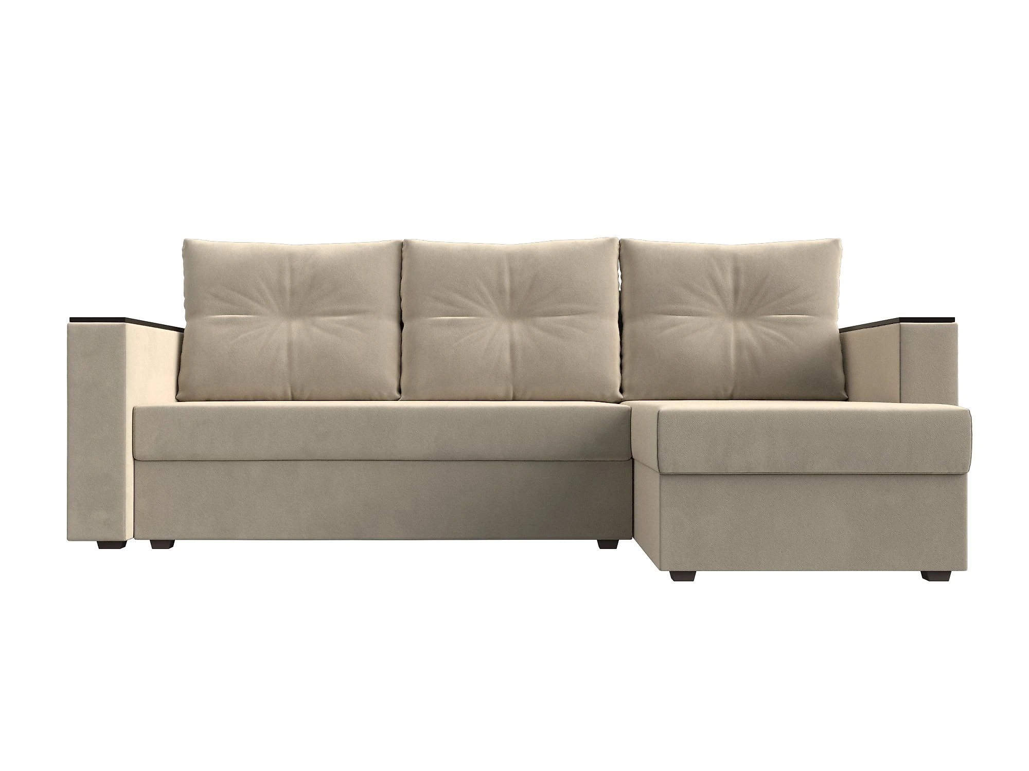 Бежевый диван-кровать Атланта Лайт без стола Дизайн 1