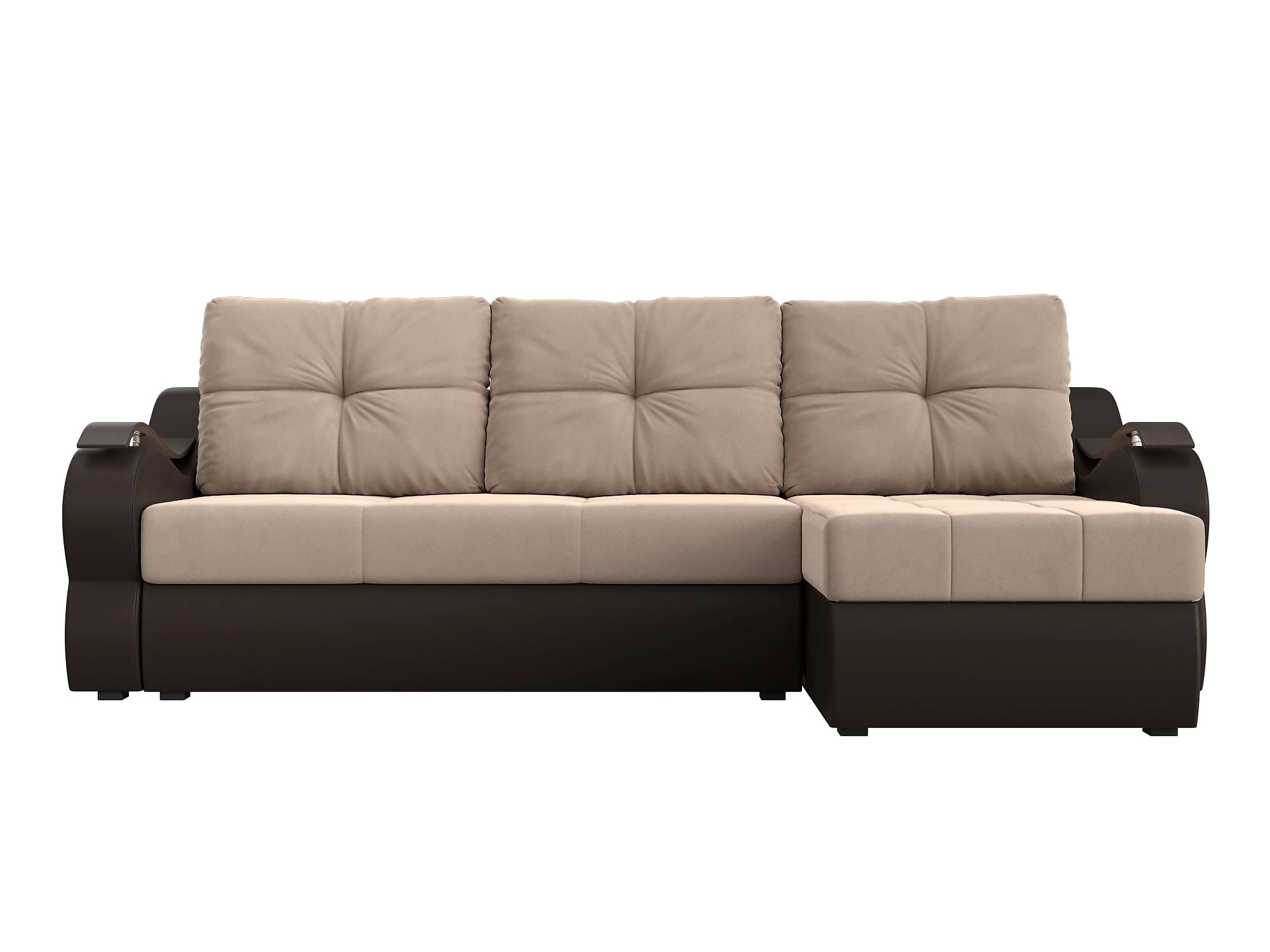 Двухместный угловой диван Меркурий Плюш Дизайн 5