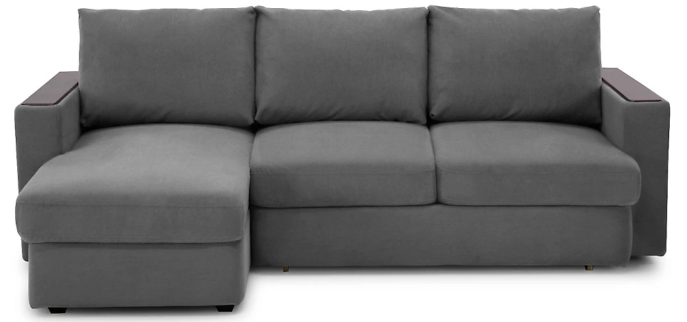 Серый диван еврокнижка Стелф 3 ЭКО (м354)