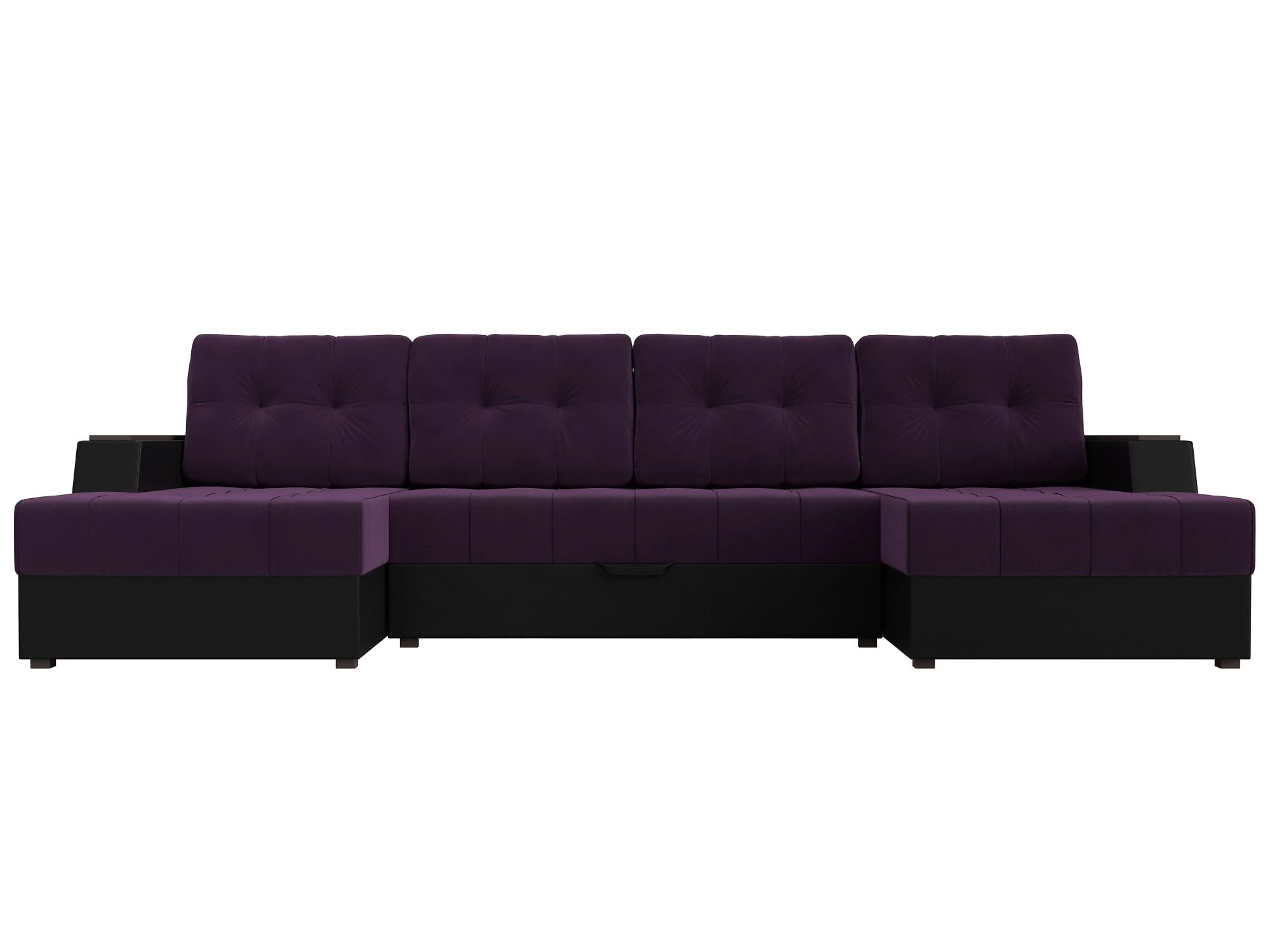 Фиолетовый модульный диван Эмир-П Плюш Дизайн 23