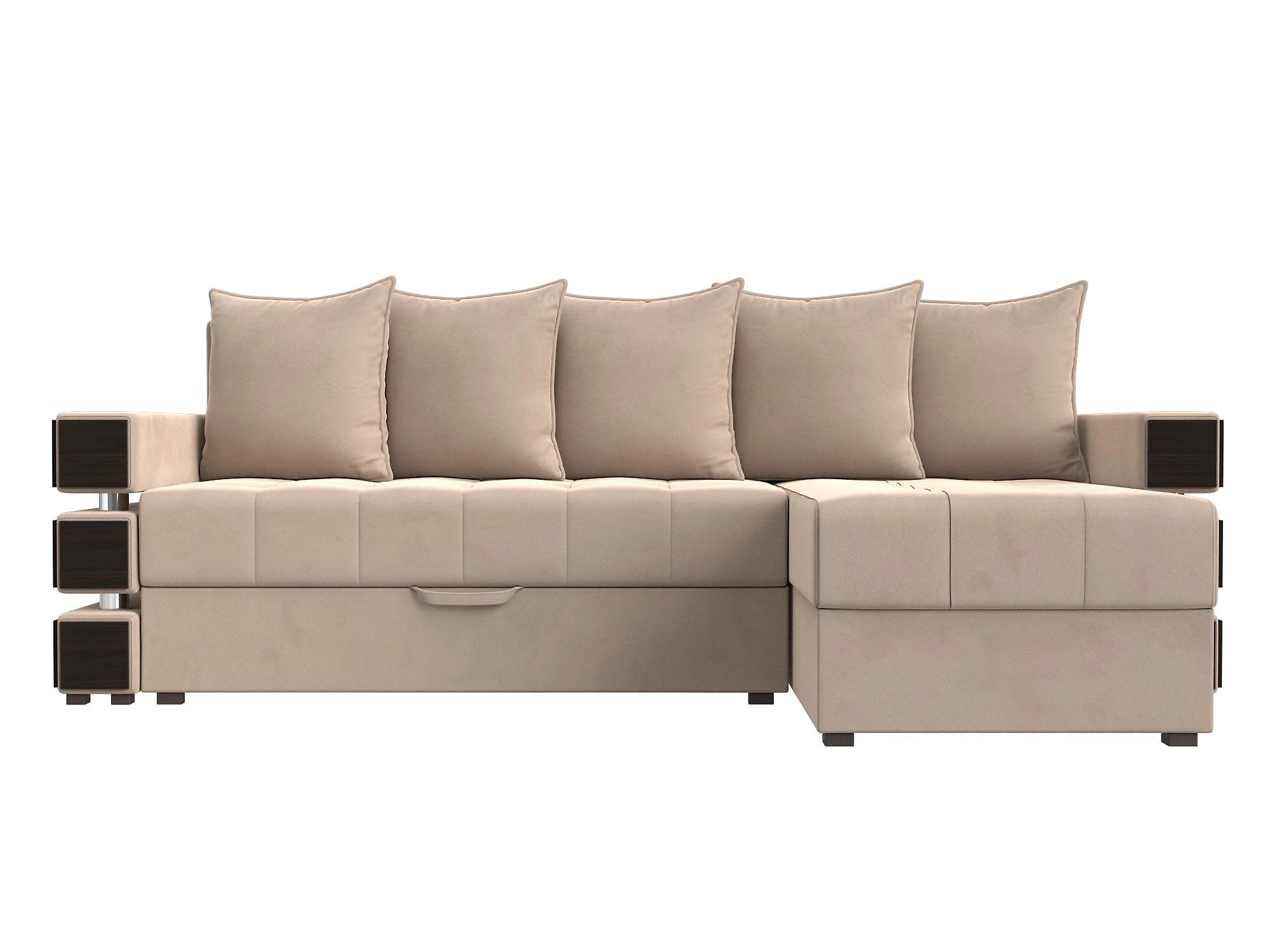 Узкий угловой диван Венеция Плюш Дизайн 6