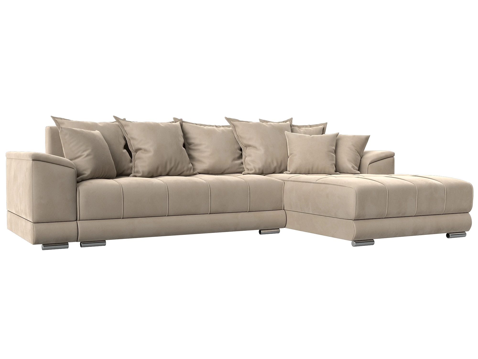 Угловой диван с ящиком для белья НордСтар Плюш Дизайн 1