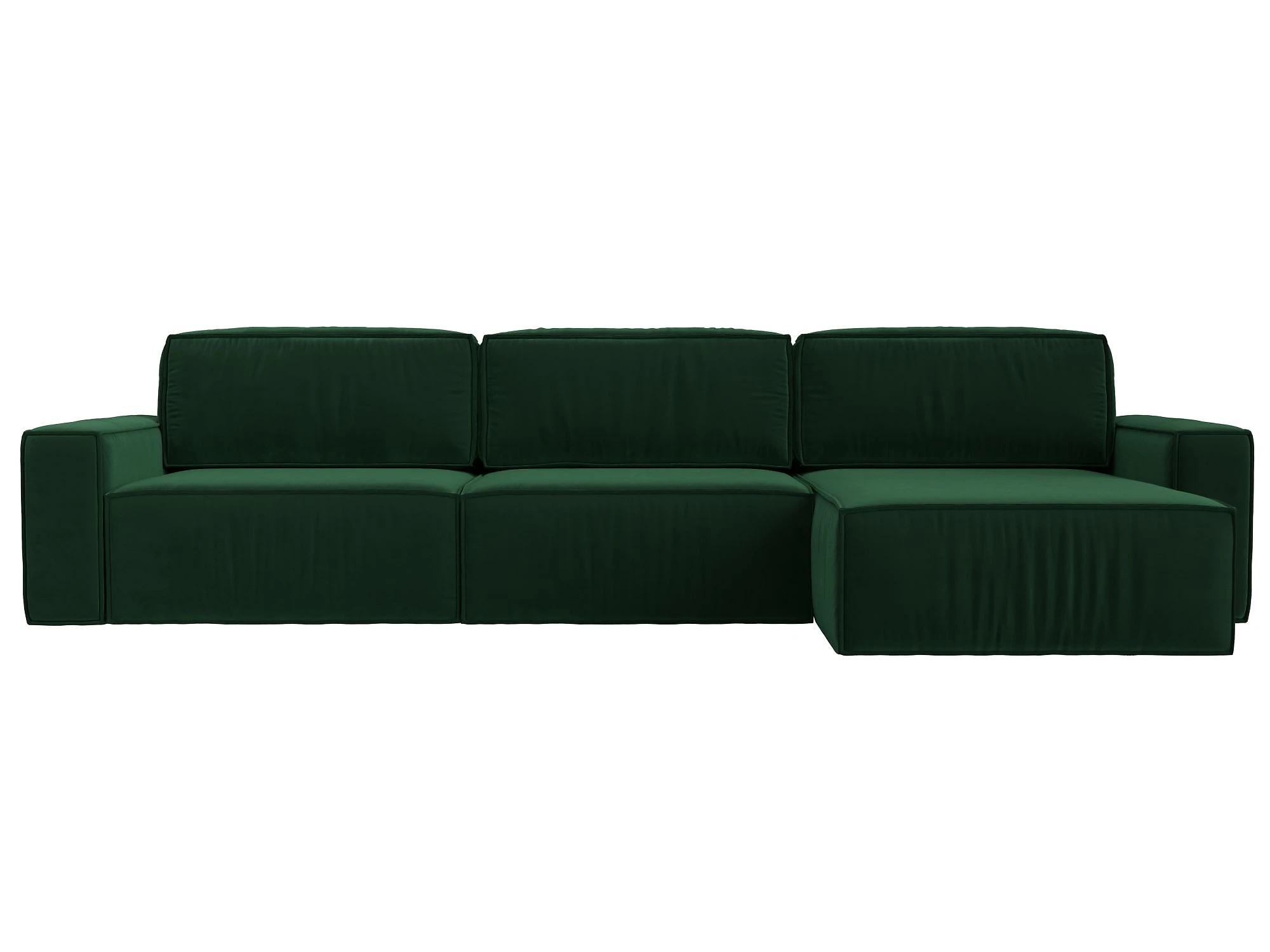 Угловой диван с ящиком для белья Прага Классик лонг Плюш Дизайн 4