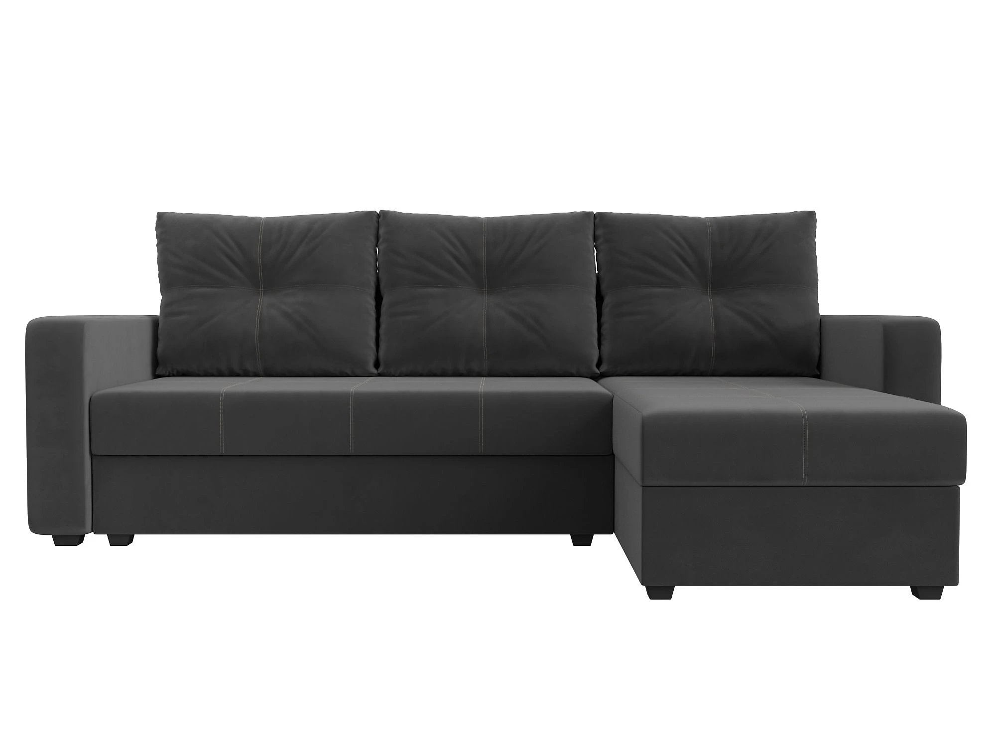 Угловой диван из велюра Ливерпуль Лайт Плюш Дизайн 6