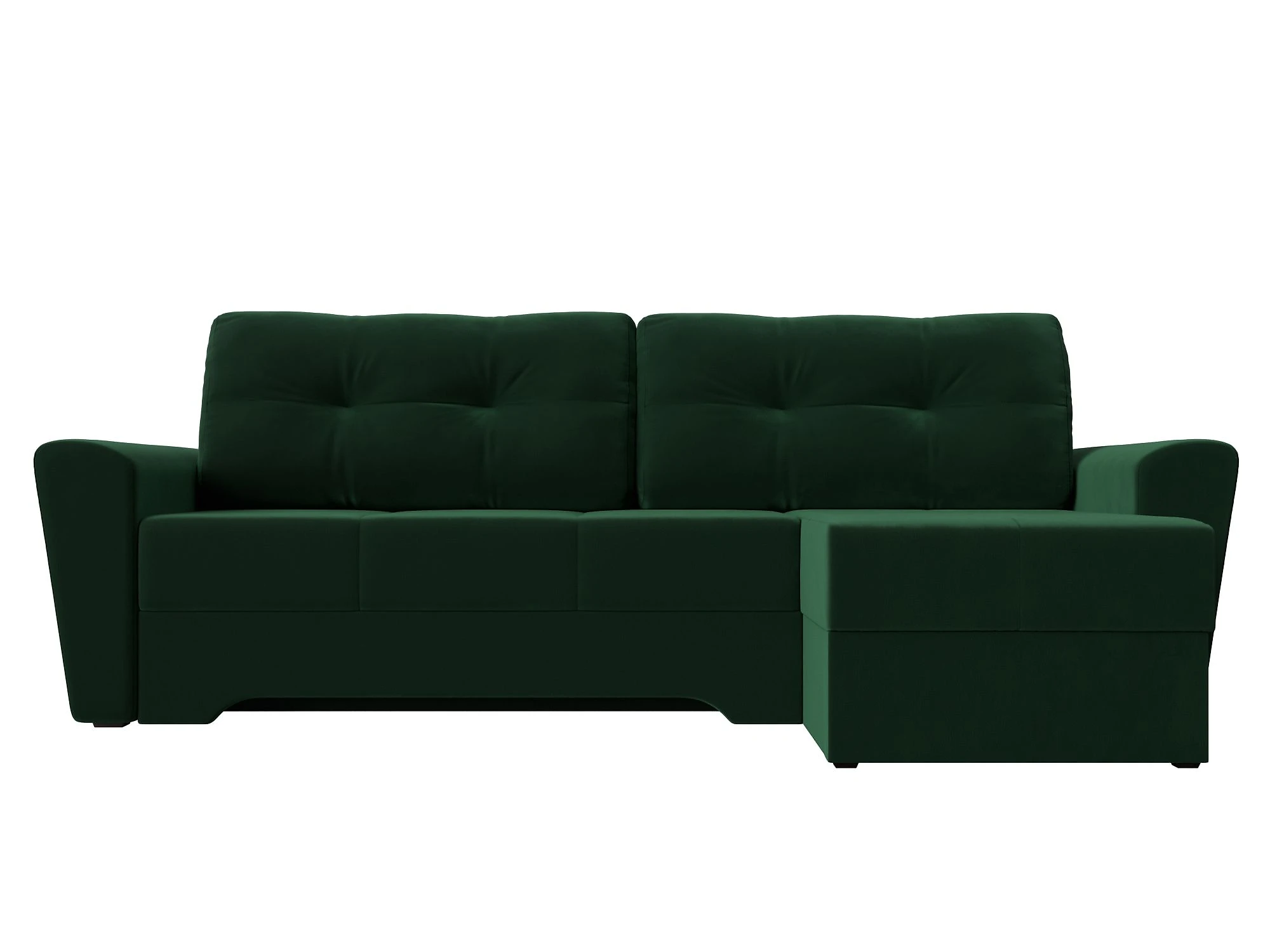 Угловой диван изумрудный Амстердам Плюш Дизайн 3