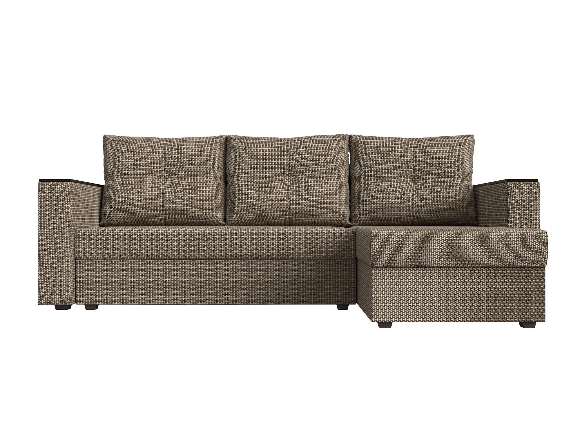 Каштановый угловой диван Атланта Лайт без стола Дизайн 11