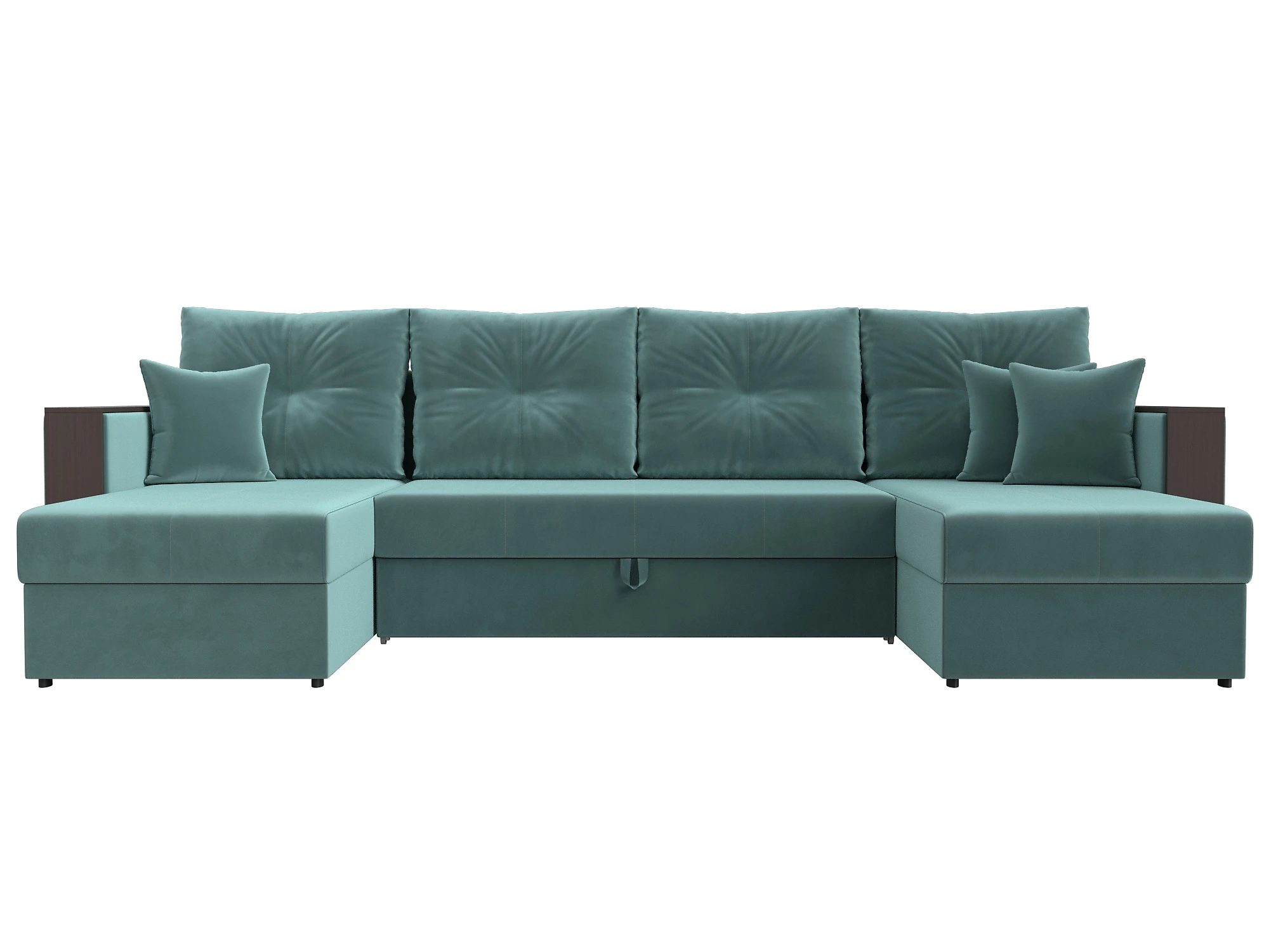 Угловой диван из ткани антикоготь Валенсия-П Плюш Дизайн 2